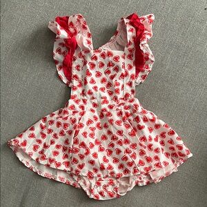 NWOT Heart Print Baby Dress